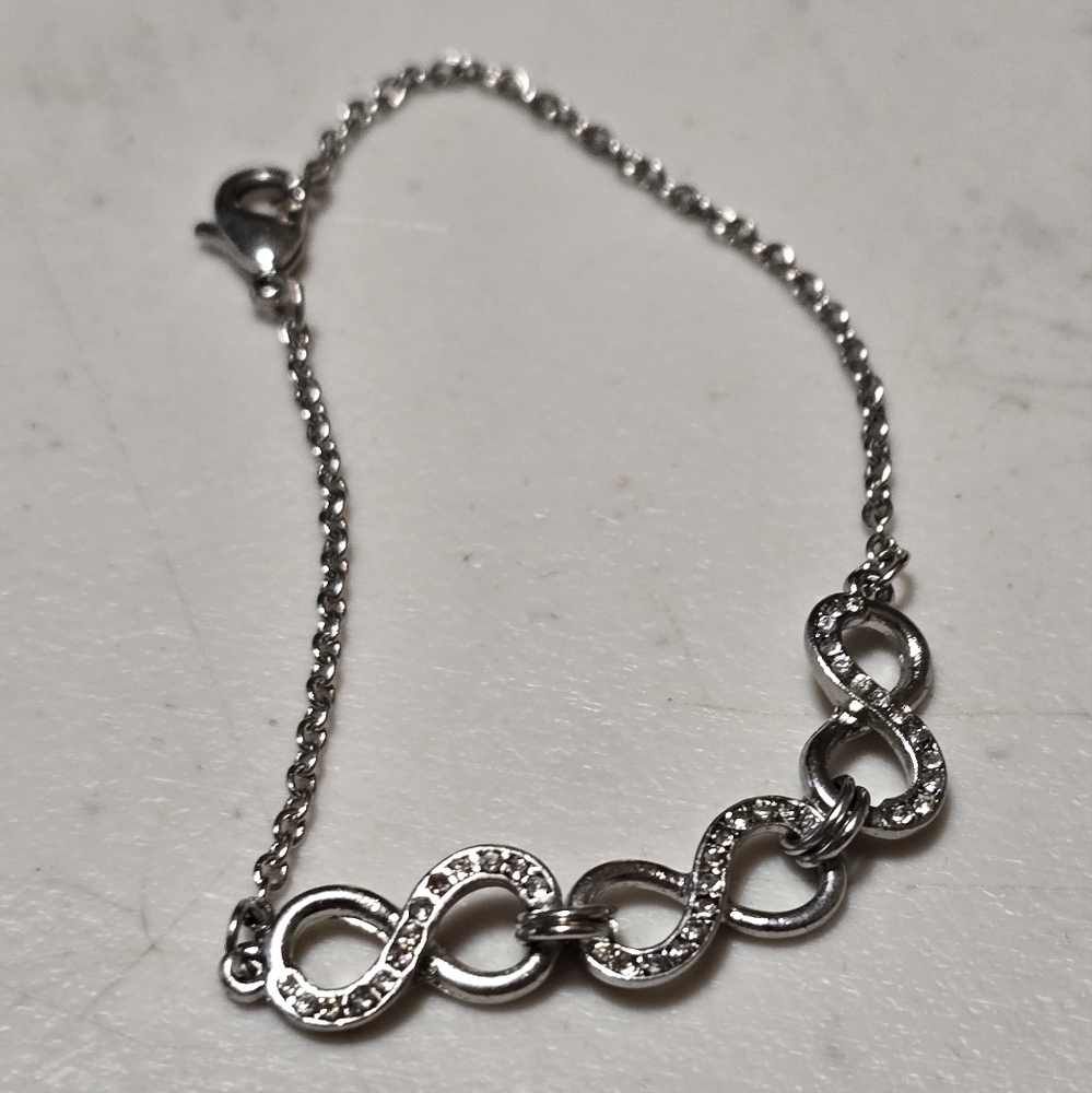 Triple Link Infinity Blingy Handmade Bracelet Lot 4